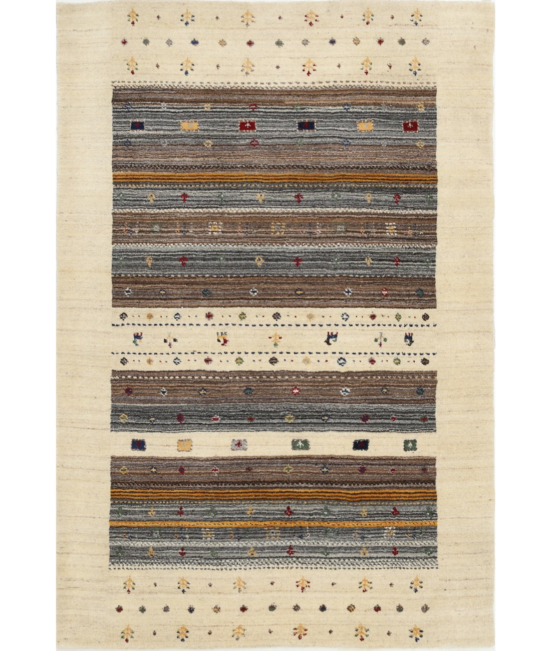 Hand Made Lori Wool Rug 4' 0" X 5' 11"