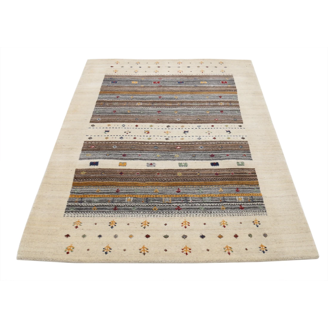 Hand Made Lori Wool Rug 4' 0" X 5' 11"