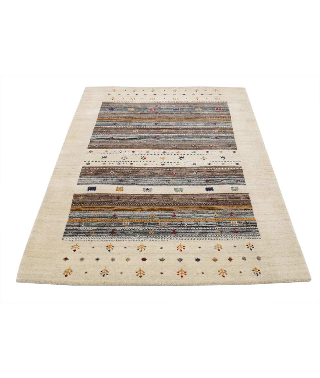 Hand Made Lori Wool Rug 4' 0" X 5' 11"