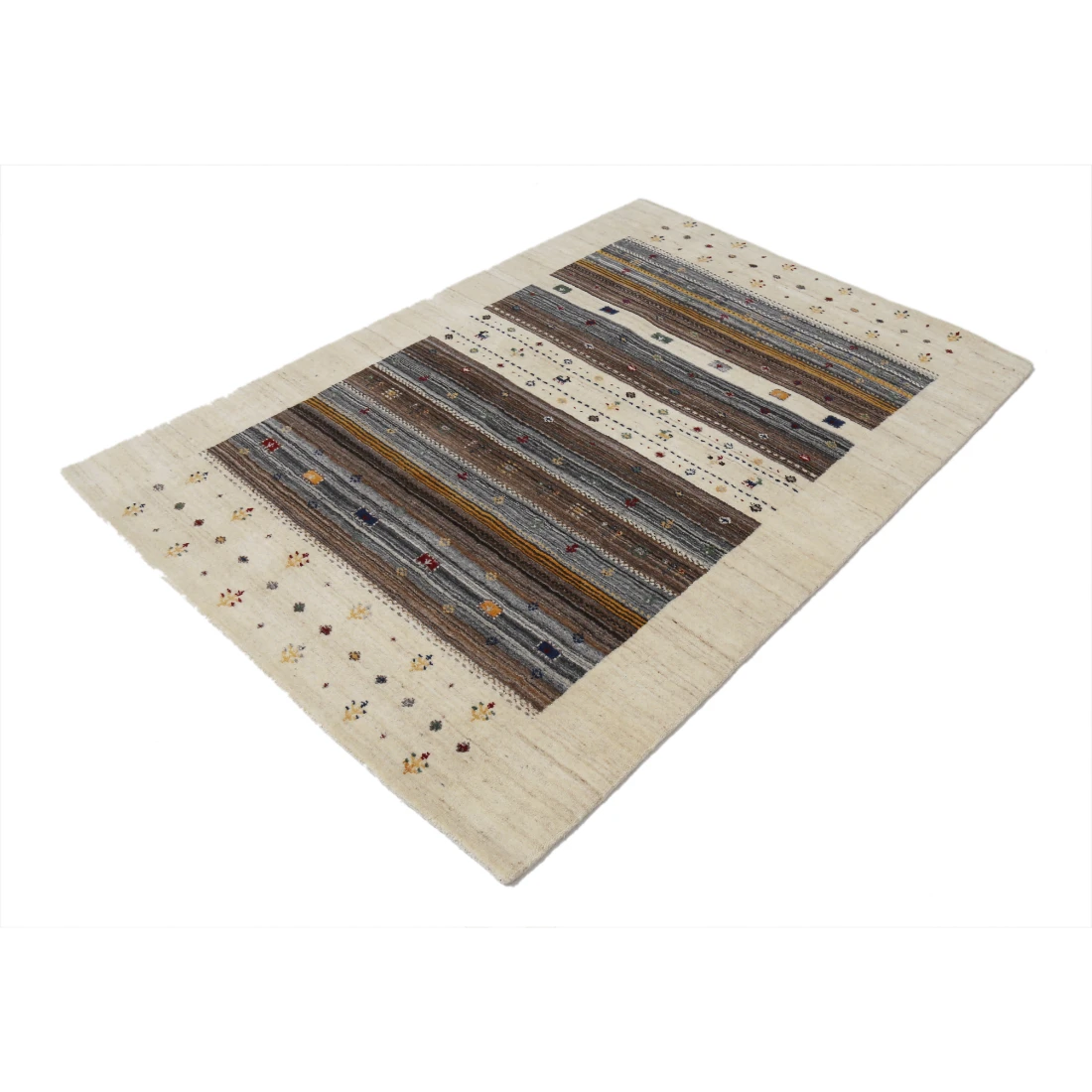 Hand Made Lori Wool Rug 4' 0" X 5' 11"