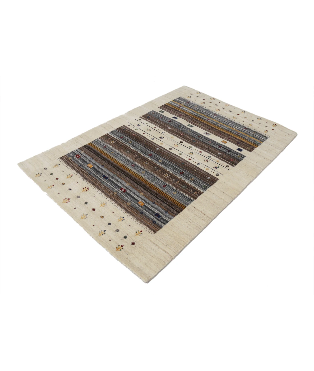 Hand Made Lori Wool Rug 4' 0" X 5' 11"
