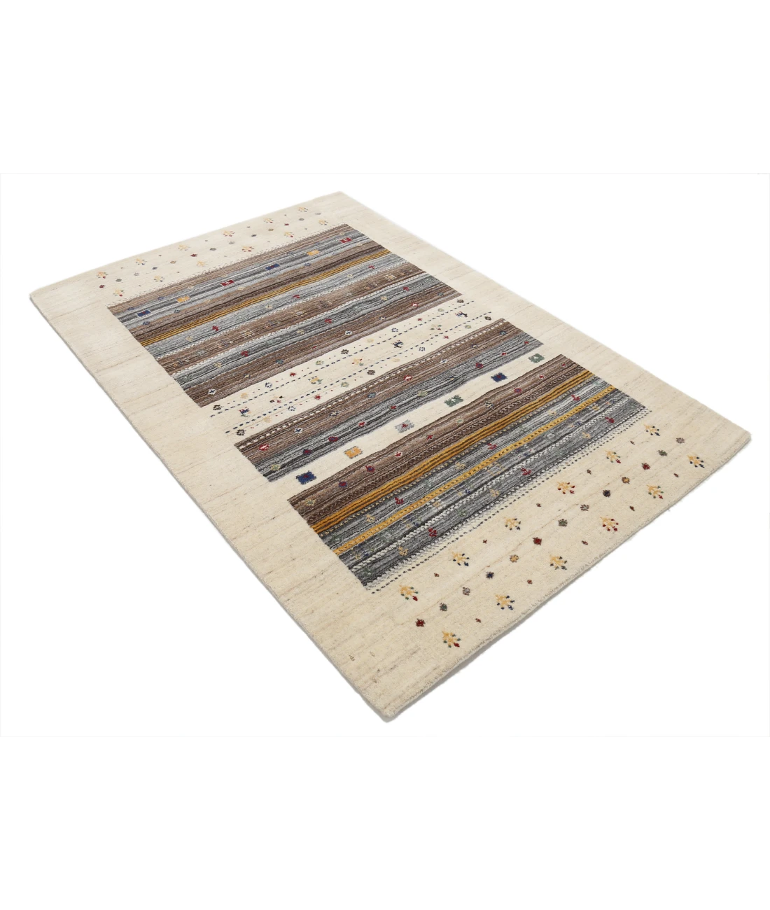 Hand Made Lori Wool Rug 4' 0" X 5' 11"