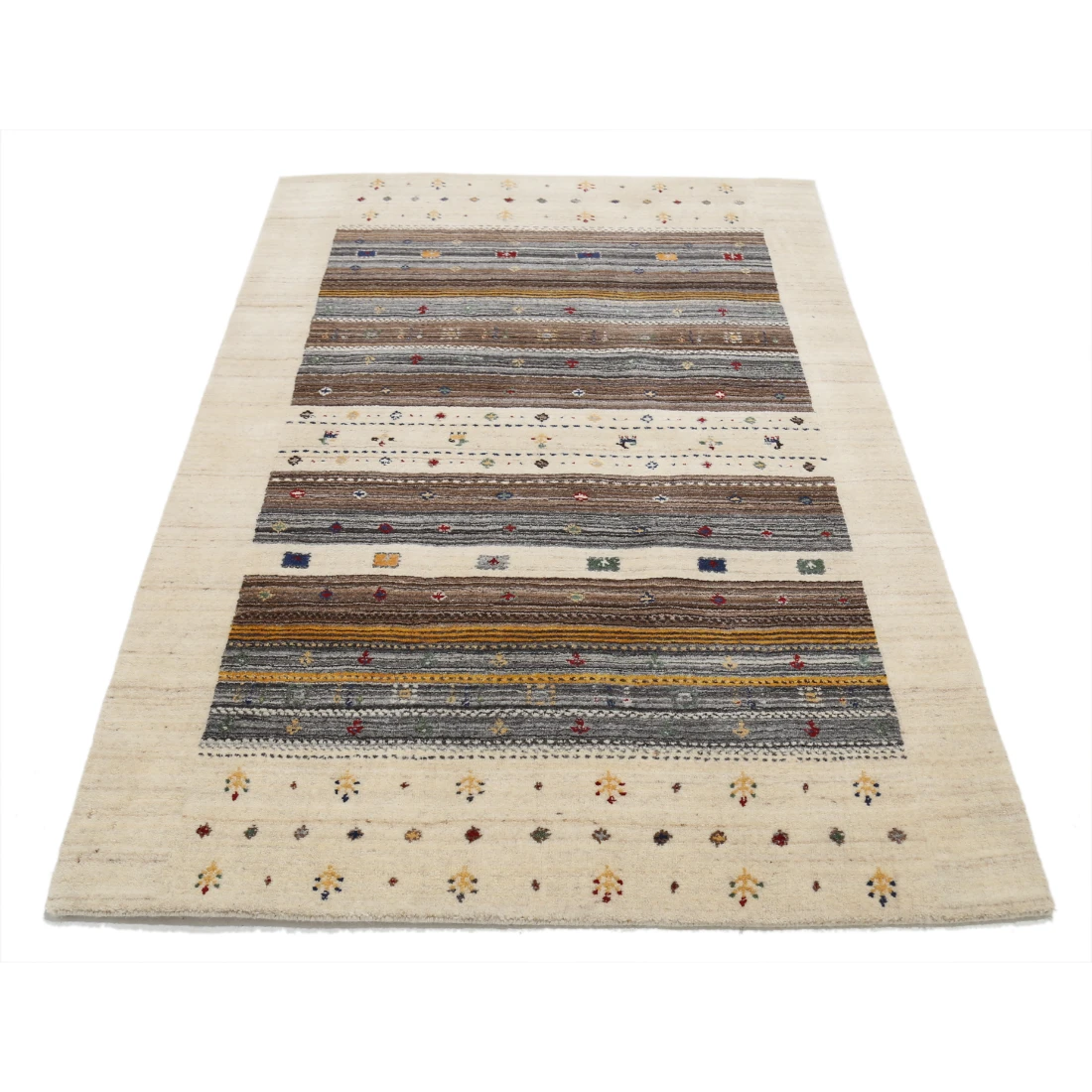 Hand Made Lori Wool Rug 4' 0" X 5' 11"