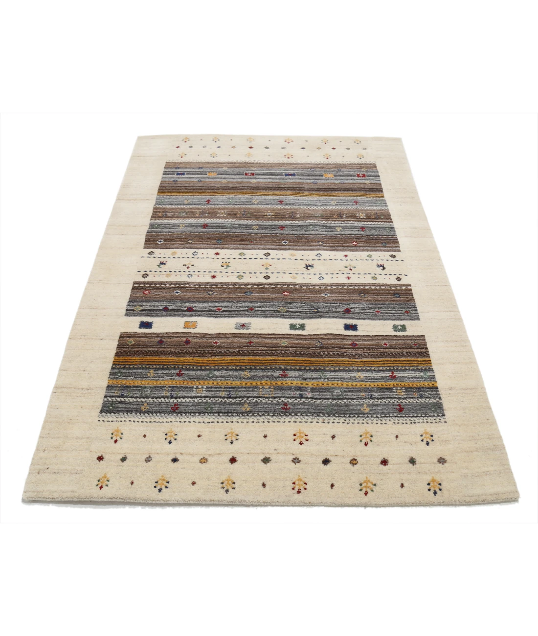 Hand Made Lori Wool Rug 4' 0" X 5' 11"