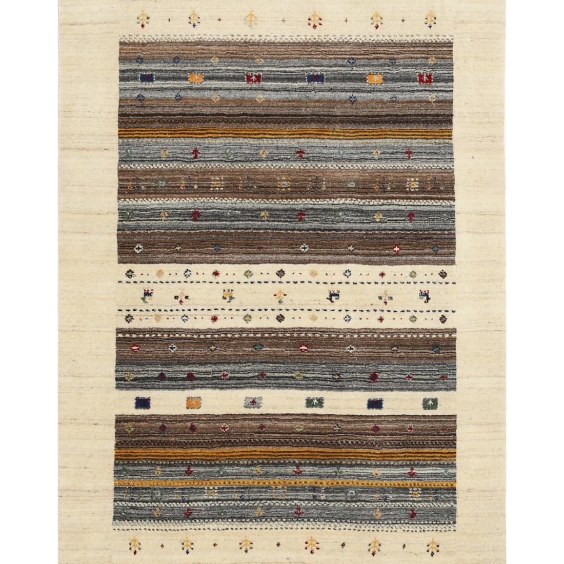 Hand Made Lori Wool Rug 4' 0" X 5' 11"