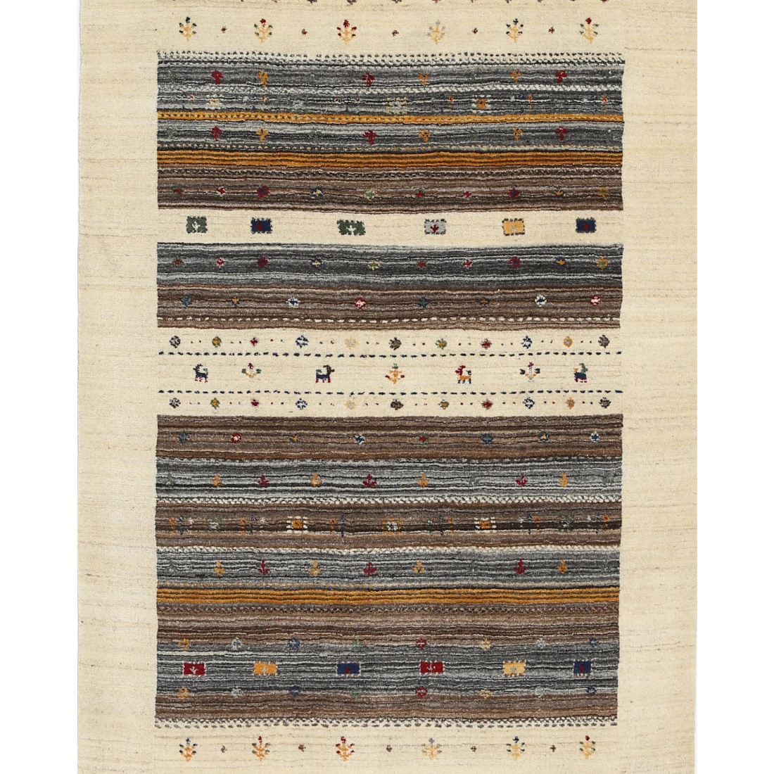 Hand Made Lori Wool Rug 4' 0" X 5' 10"