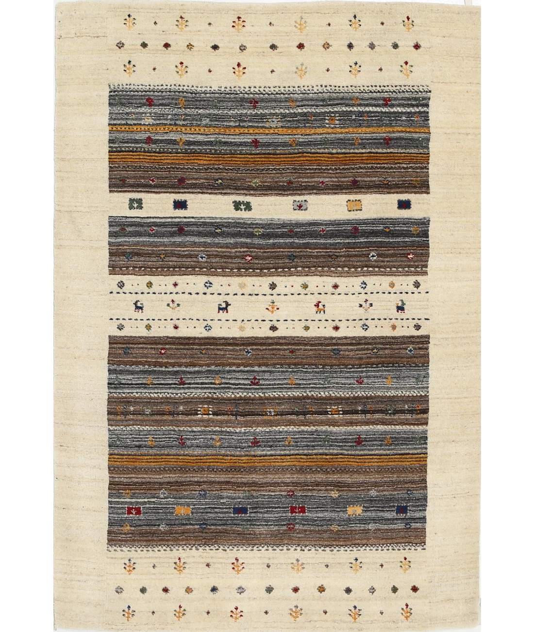 Hand Made Lori Wool Rug 4' 0" X 5' 10"