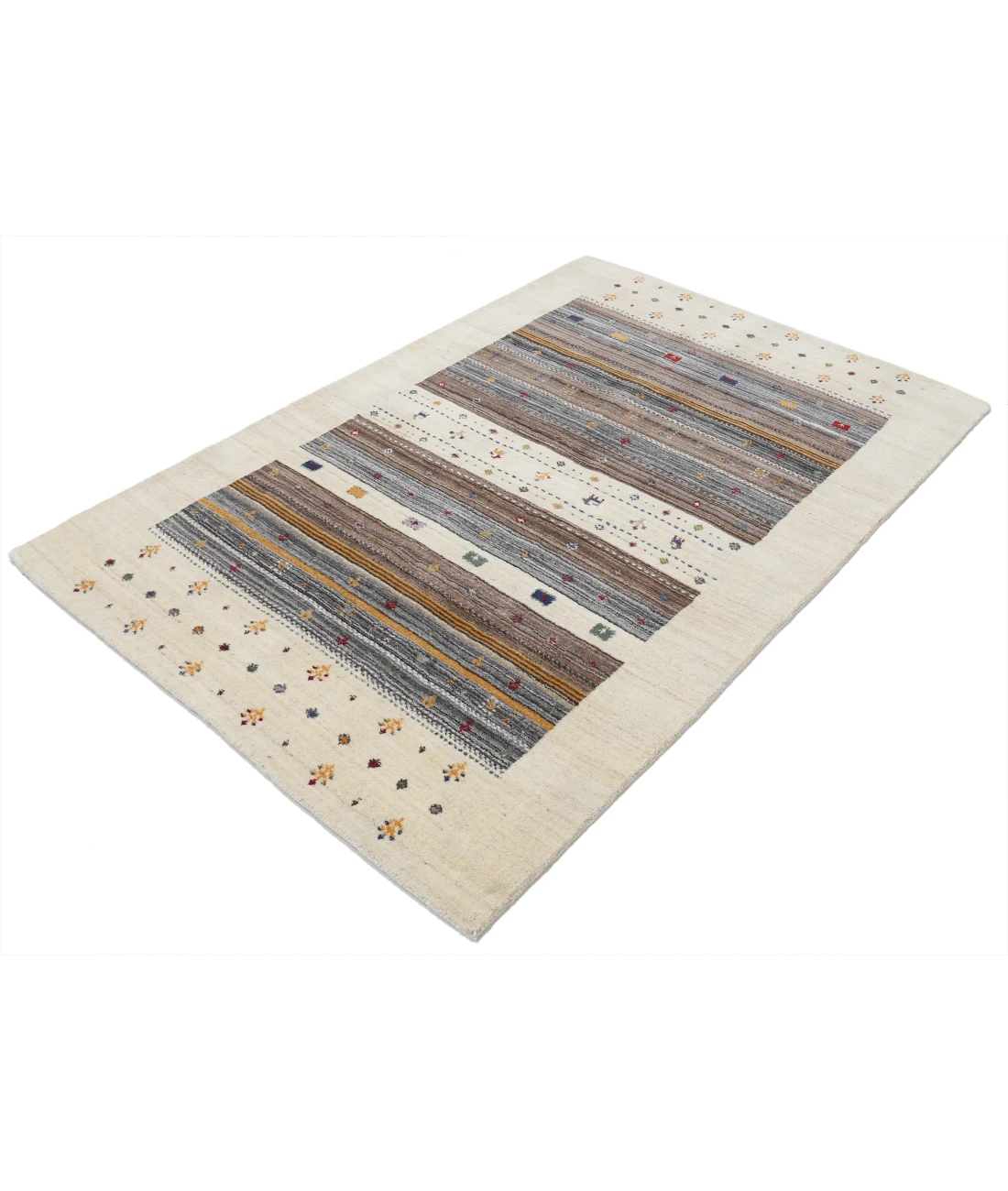 Hand Made Lori Wool Rug 4' 1" X 5' 11"