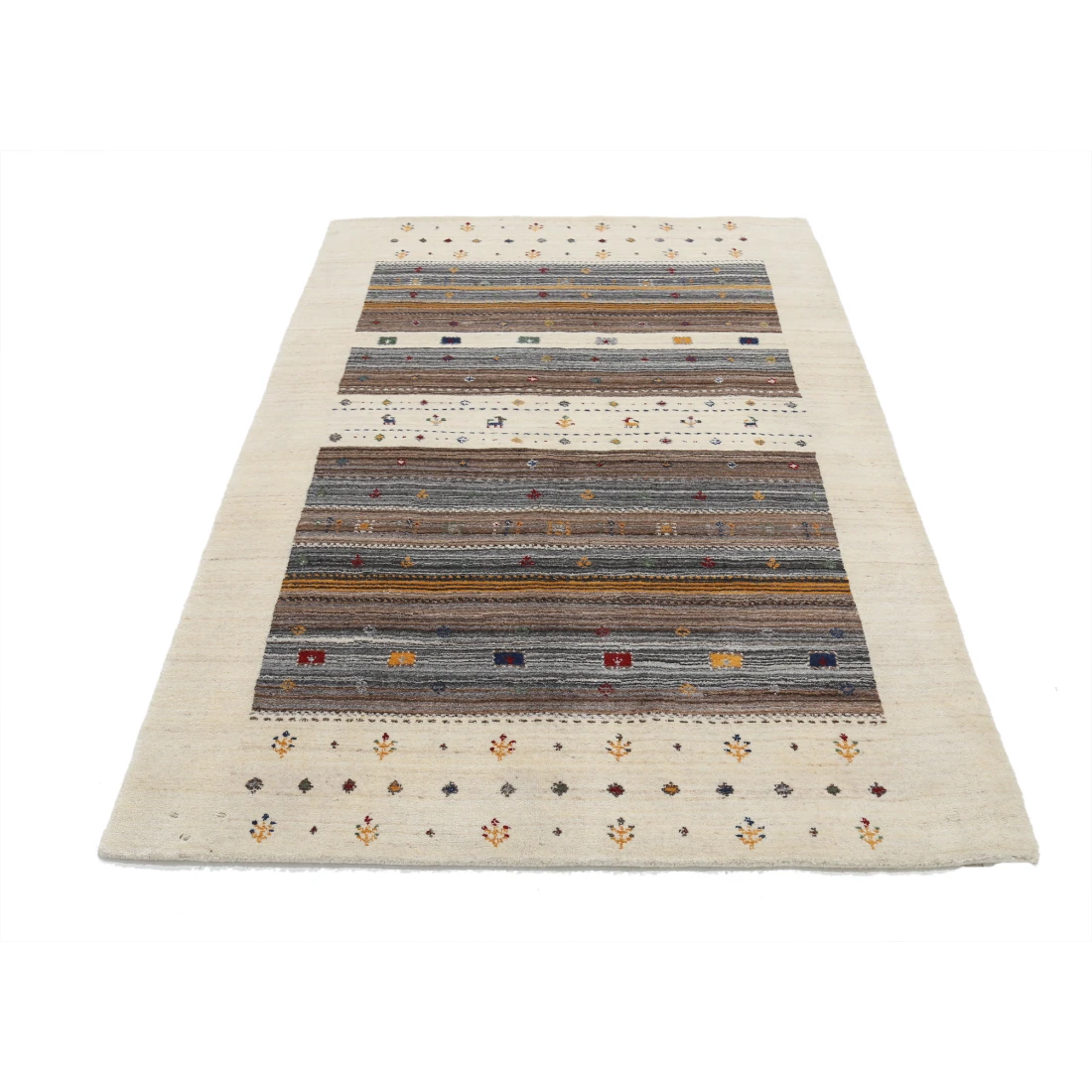 Hand Made Lori Wool Rug 4' 1" X 5' 11"