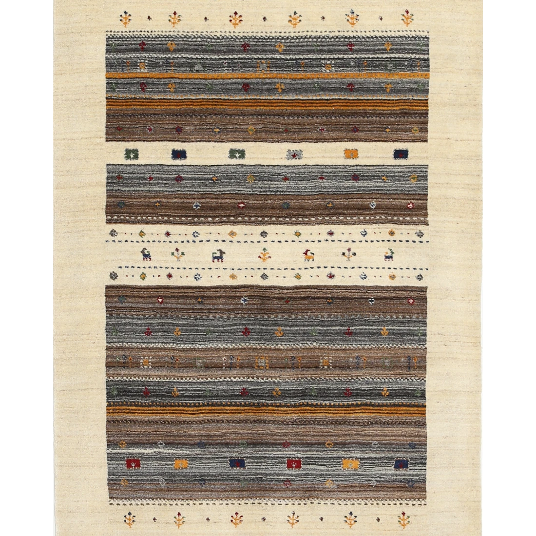 Hand Made Lori Wool Rug 4' 1" X 5' 11"