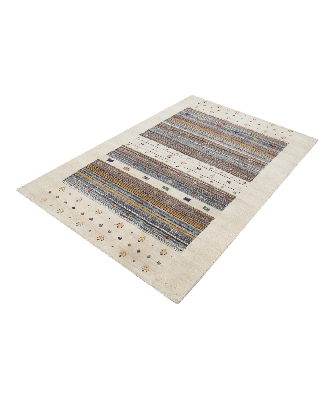 Hand Made Lori Wool Rug 4' 0" X 5' 10"
