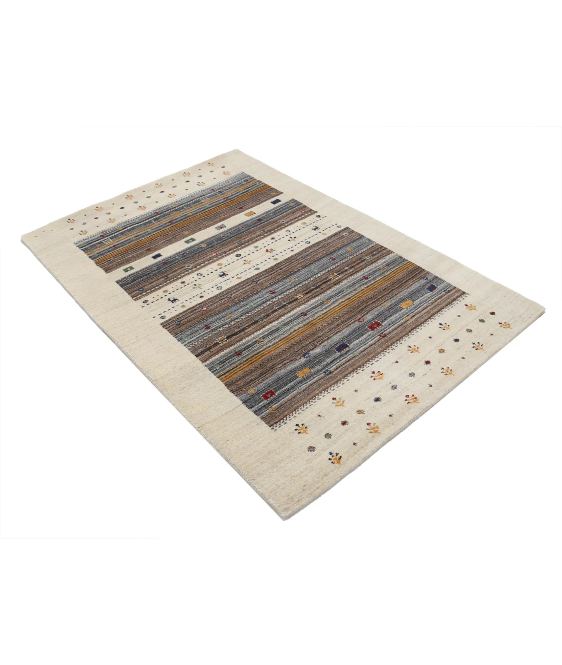 Hand Made Lori Wool Rug 4' 0" X 5' 10"