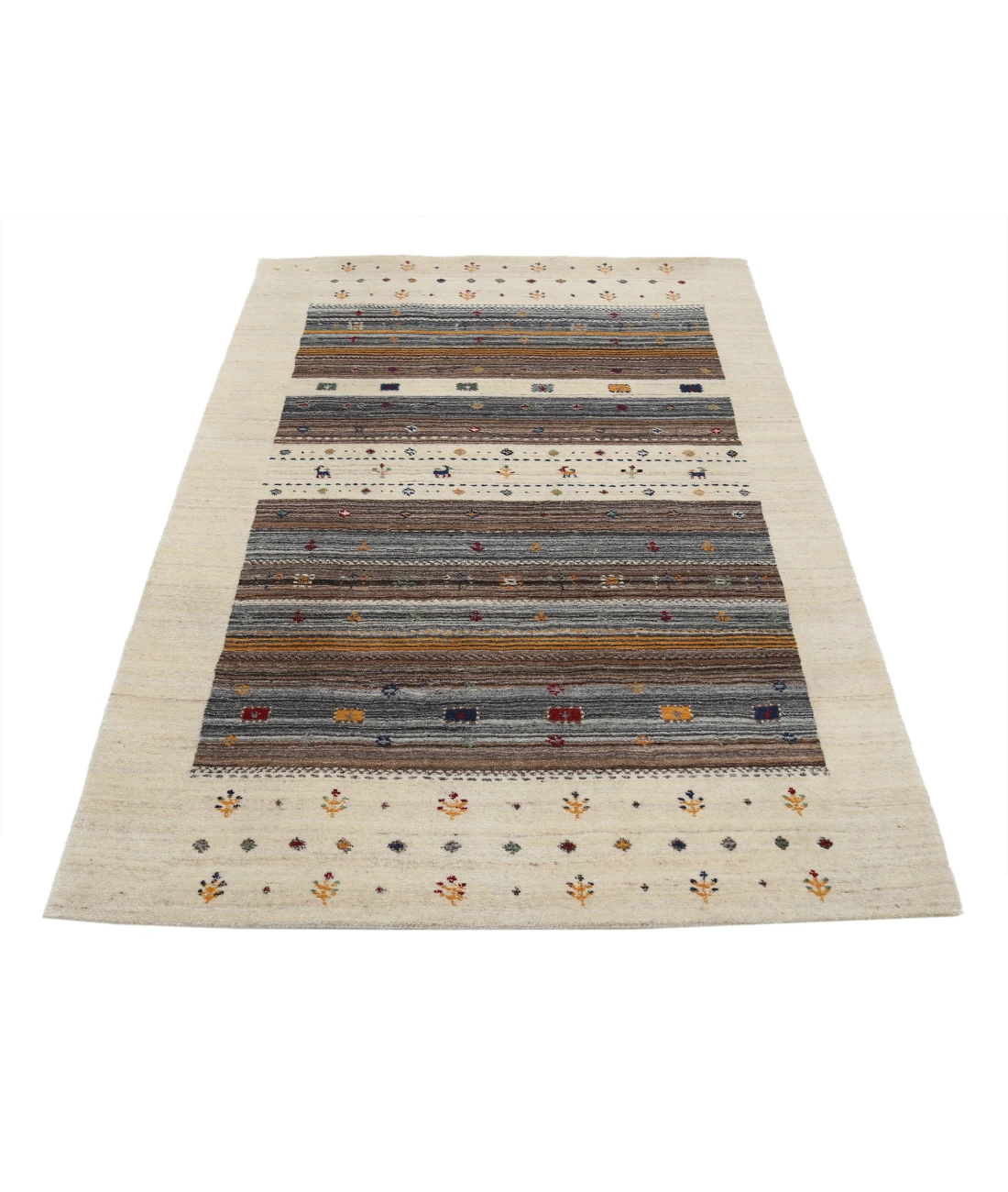 Hand Made Lori Wool Rug 4' 0" X 5' 10"