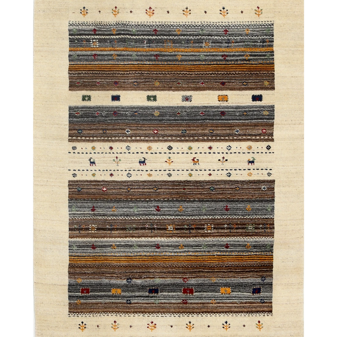 Hand Made Lori Wool Rug 4' 0" X 5' 10"