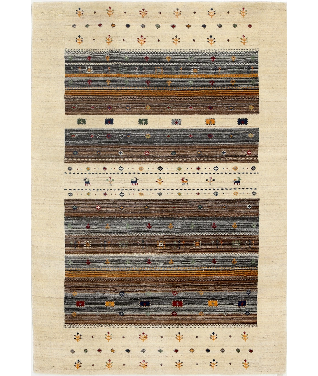 Hand Made Lori Wool Rug 4' 0" X 5' 10"