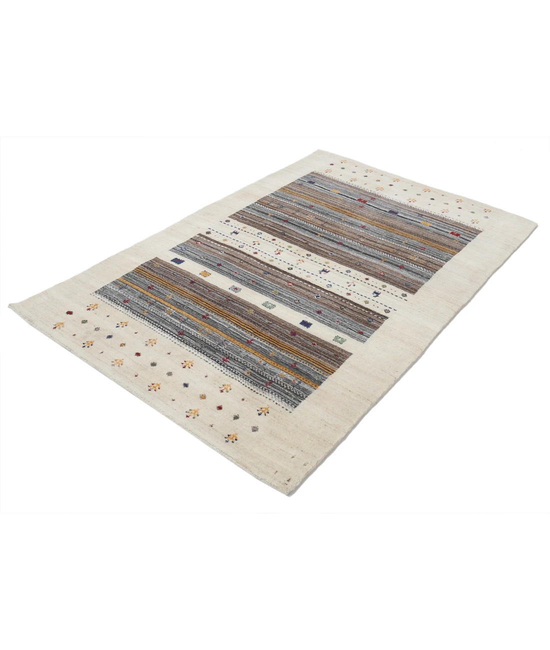 Hand Made Lori Wool Rug 4' 0" X 5' 10"