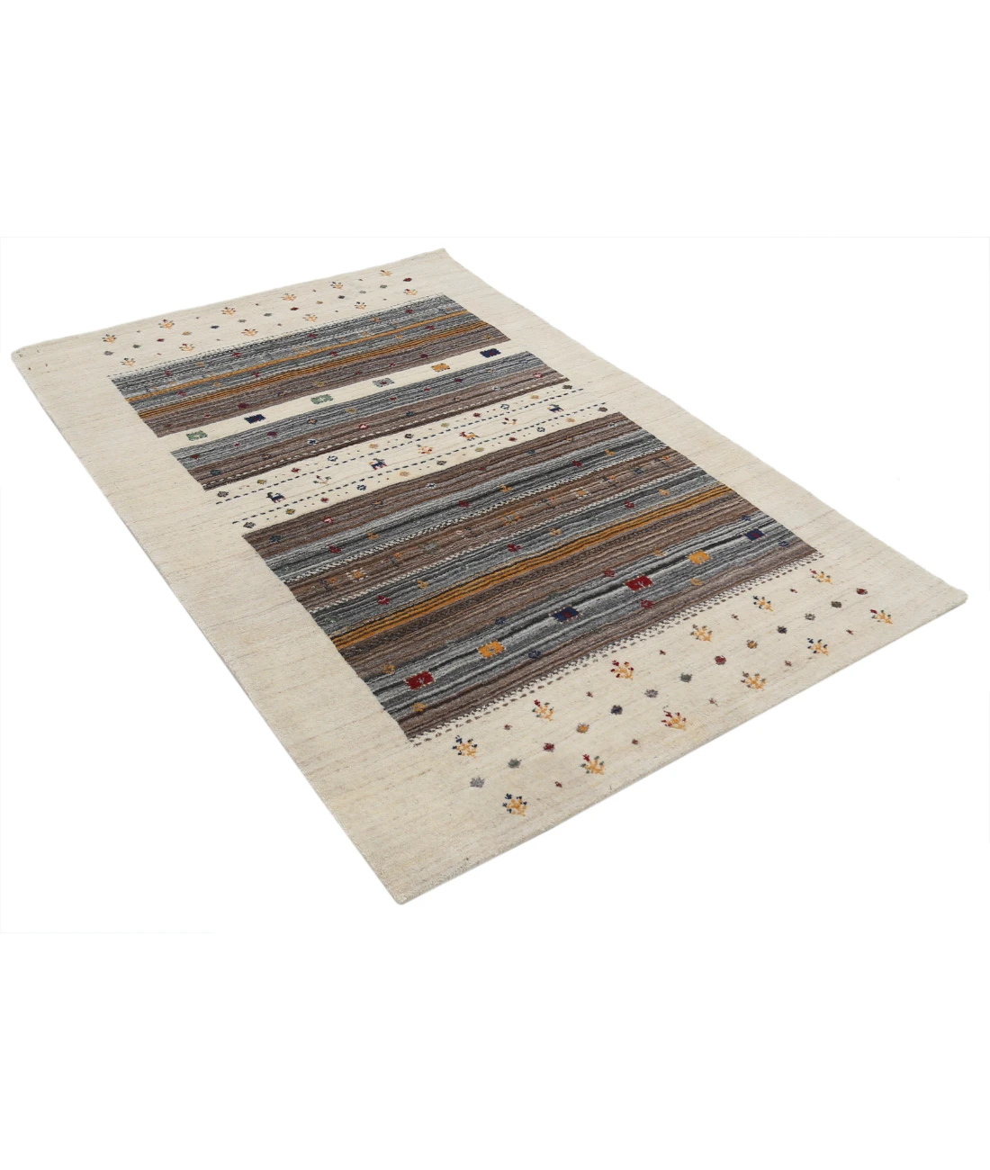 Hand Made Lori Wool Rug 4' 0" X 5' 10"