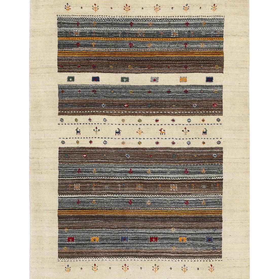 Hand Made Lori Wool Rug 4' 0" X 5' 10"