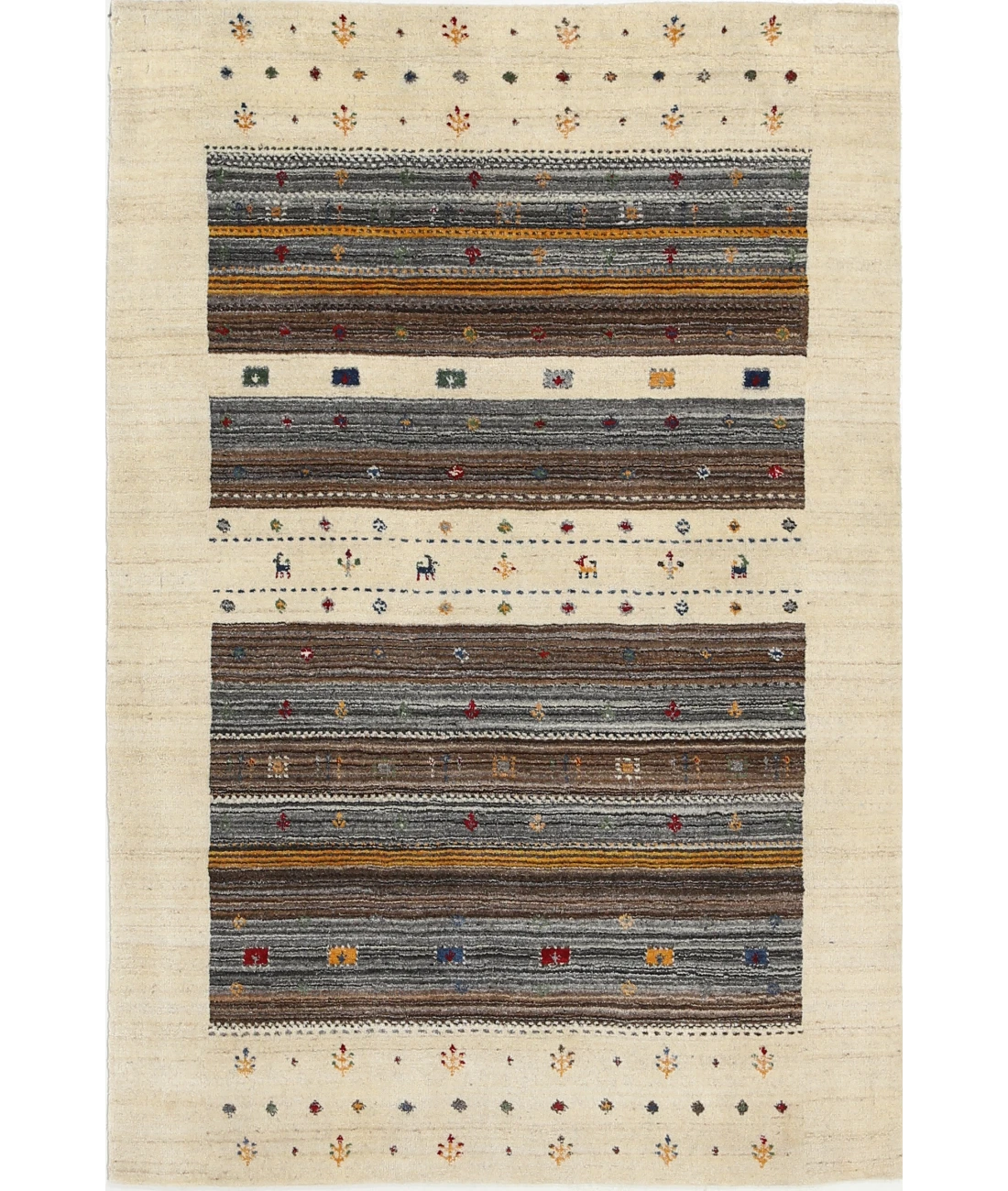 Hand Made Lori Wool Rug 4' 0" X 5' 10"