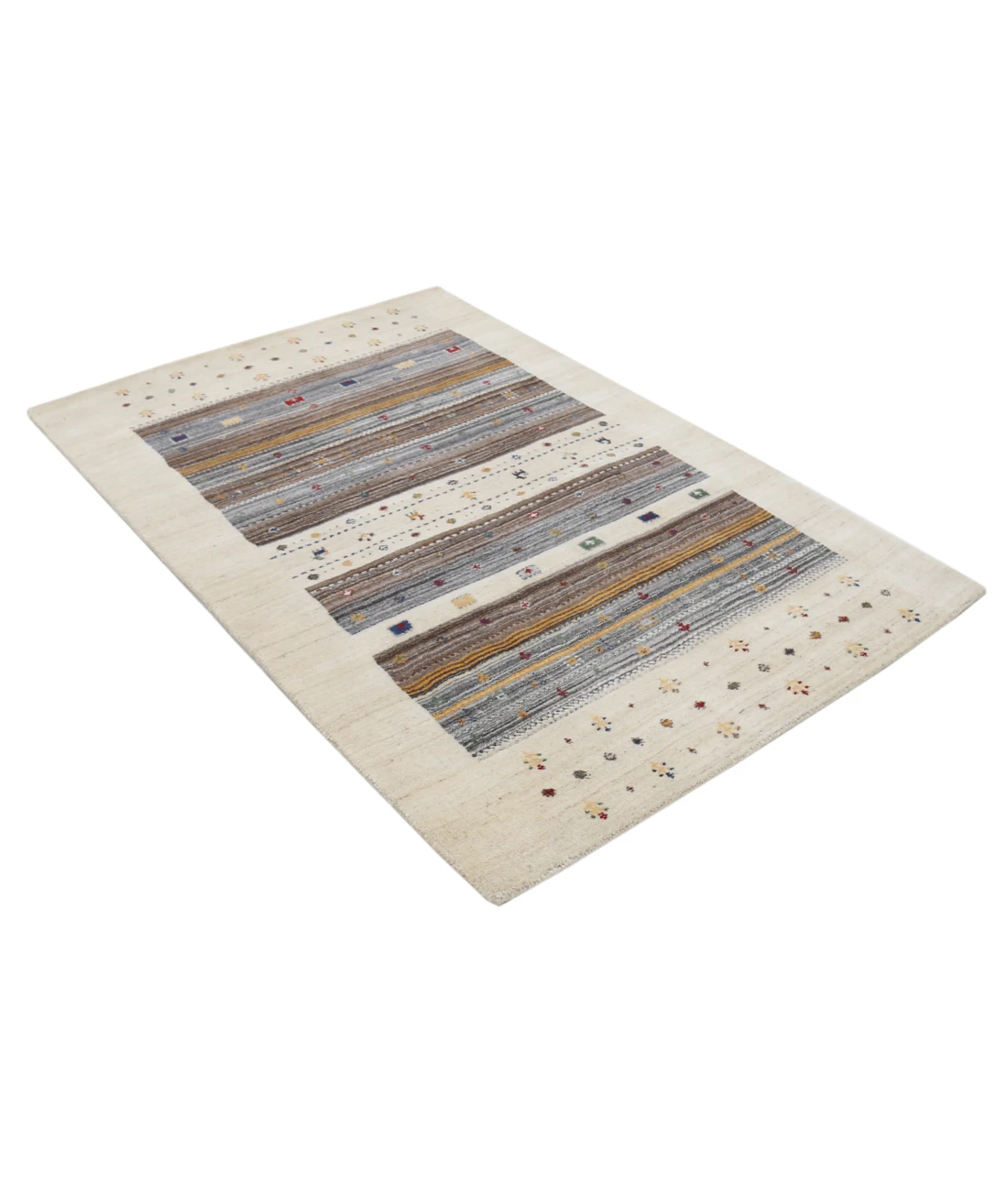 Hand Made Lori Wool Rug 4' 0" X 5' 11"
