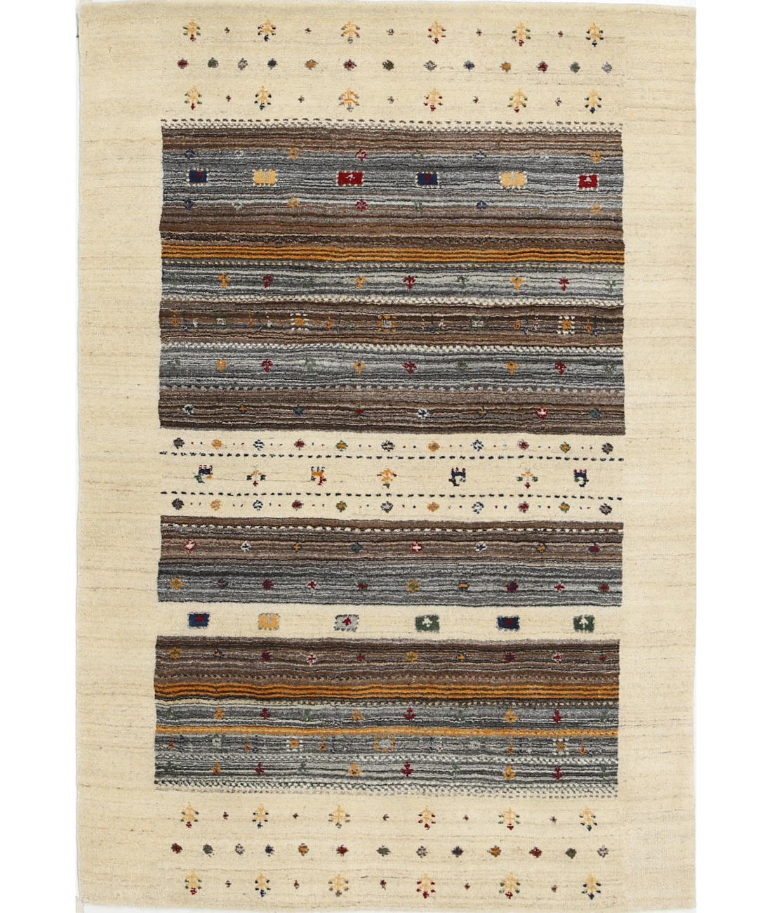 Hand Made Lori Wool Rug 4' 0" X 5' 11"