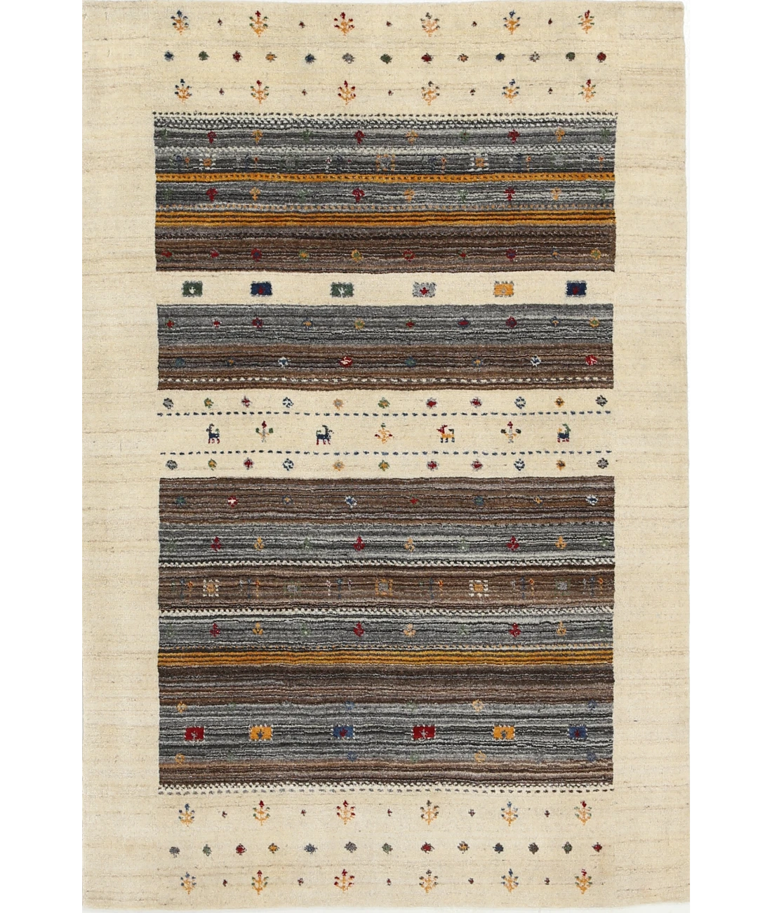 Hand Made Lori Wool Rug 3' 11" X 5' 9"