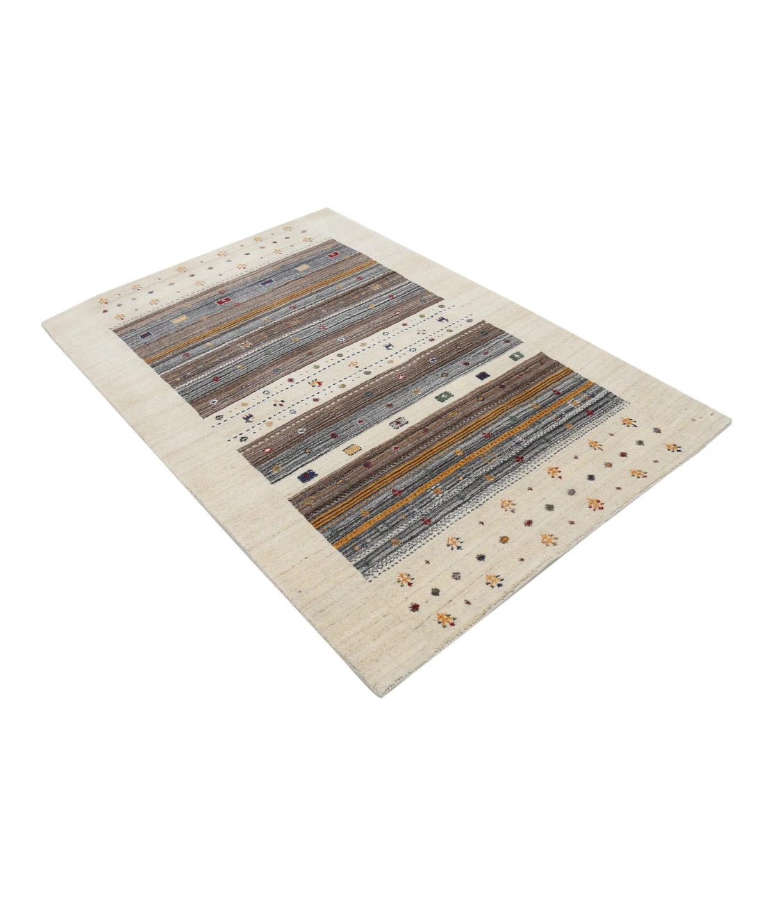 Hand Made Lori Wool Rug 4' 0" X 5' 10"