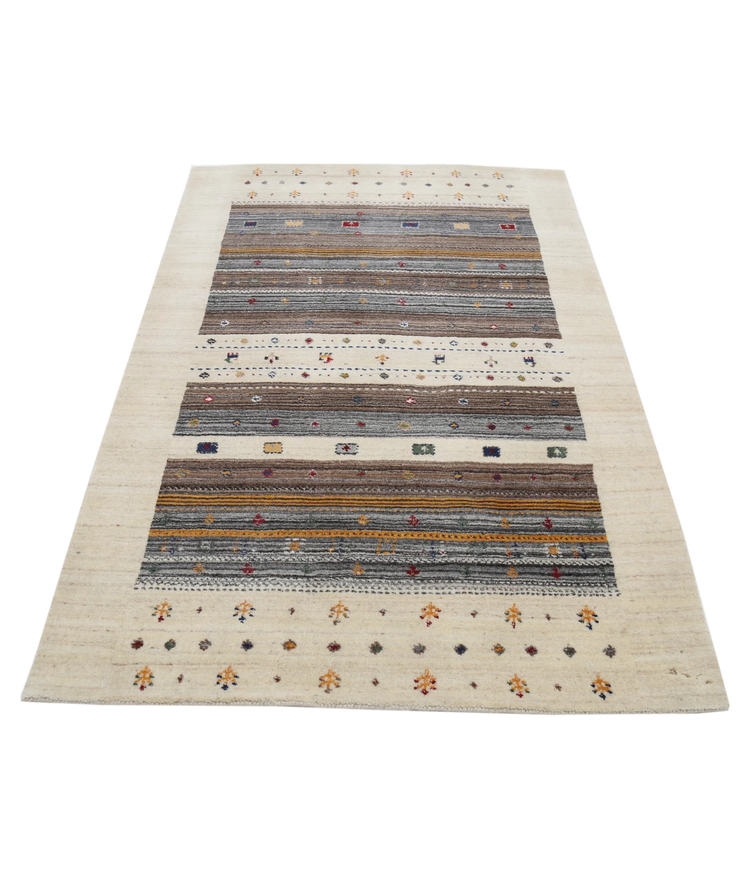 Hand Made Lori Wool Rug 4' 0" X 5' 10"