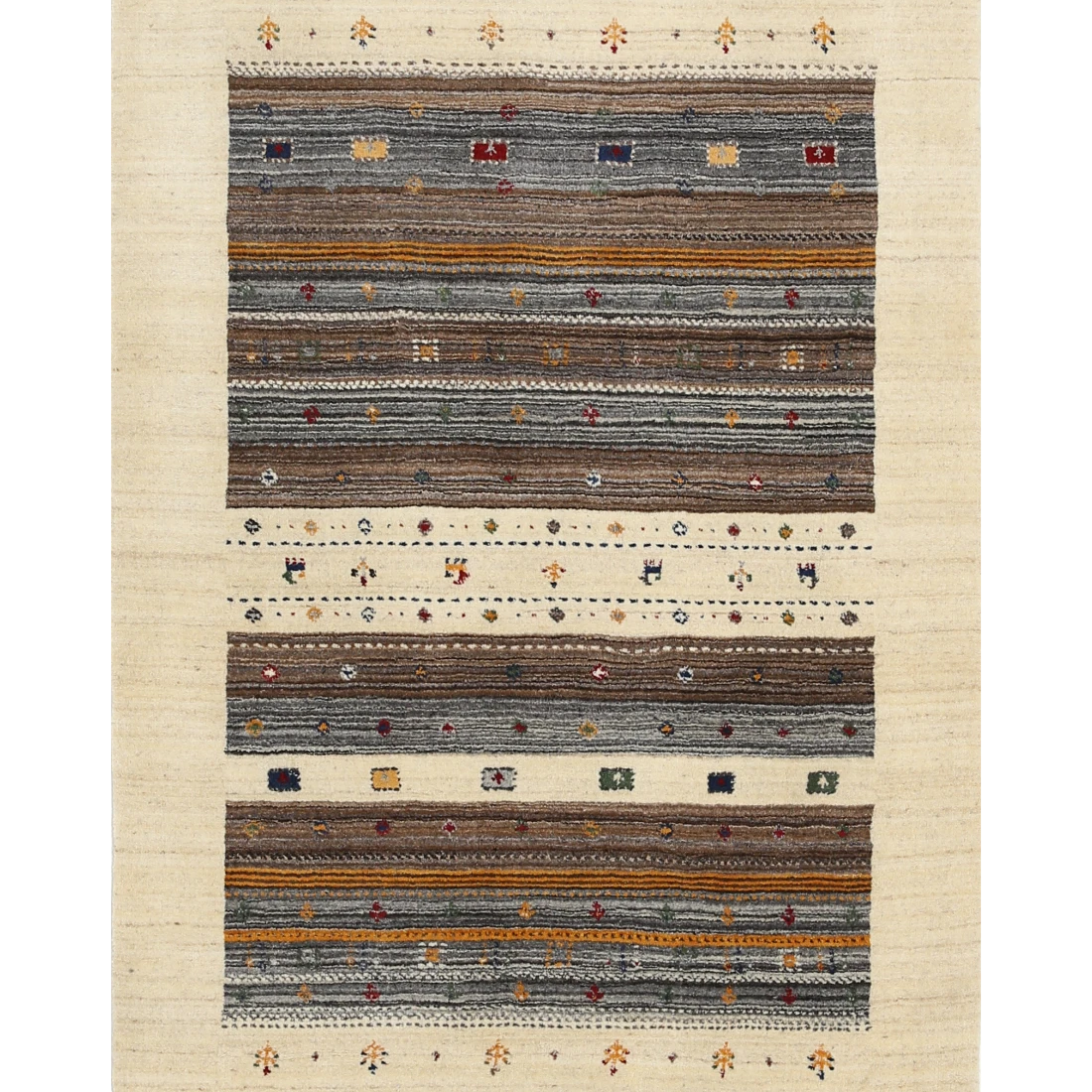 Hand Made Lori Wool Rug 4' 0" X 5' 10"