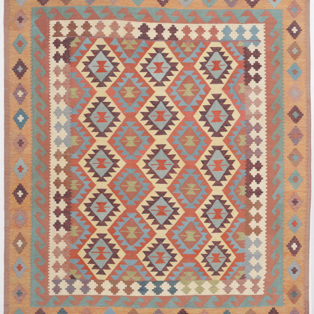 Hand Woven Kafkas Kilim Wool Kilim  - 8' 3" X 9' 9"