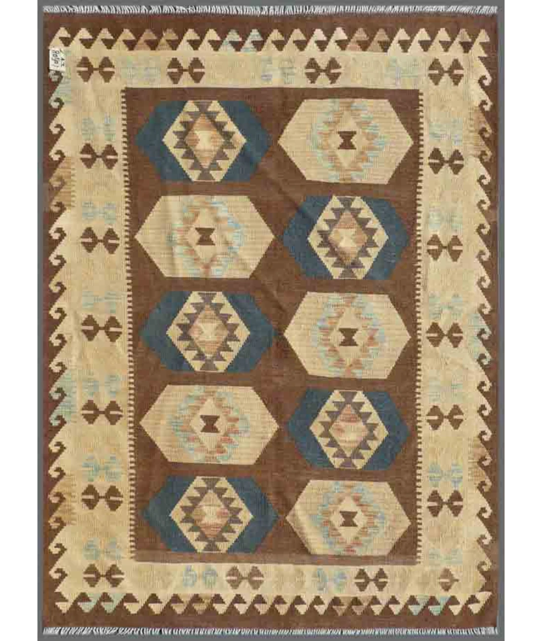 Hand Woven Maimana Kilim Wool Kilim 4' 11" X 6' 6" 4' 11" X 6' 6" (150 X 198) / Multi / Multi