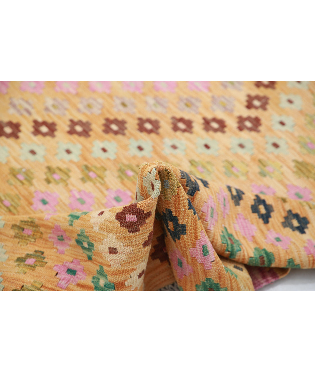 Hand Knotted Maimana Kilim Wool Kilim Rug - 4'10'' x 6'4'' 4'10'' x 6'4'' (145 X 190) / Multi / Multi