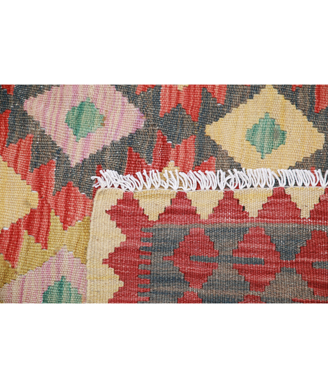 Hand Knotted Maimana Kilim Wool Kilim Rug - 4'11'' x 6'1'' 4'11'' x 6'1'' (148 X 183) / Multi / Multi