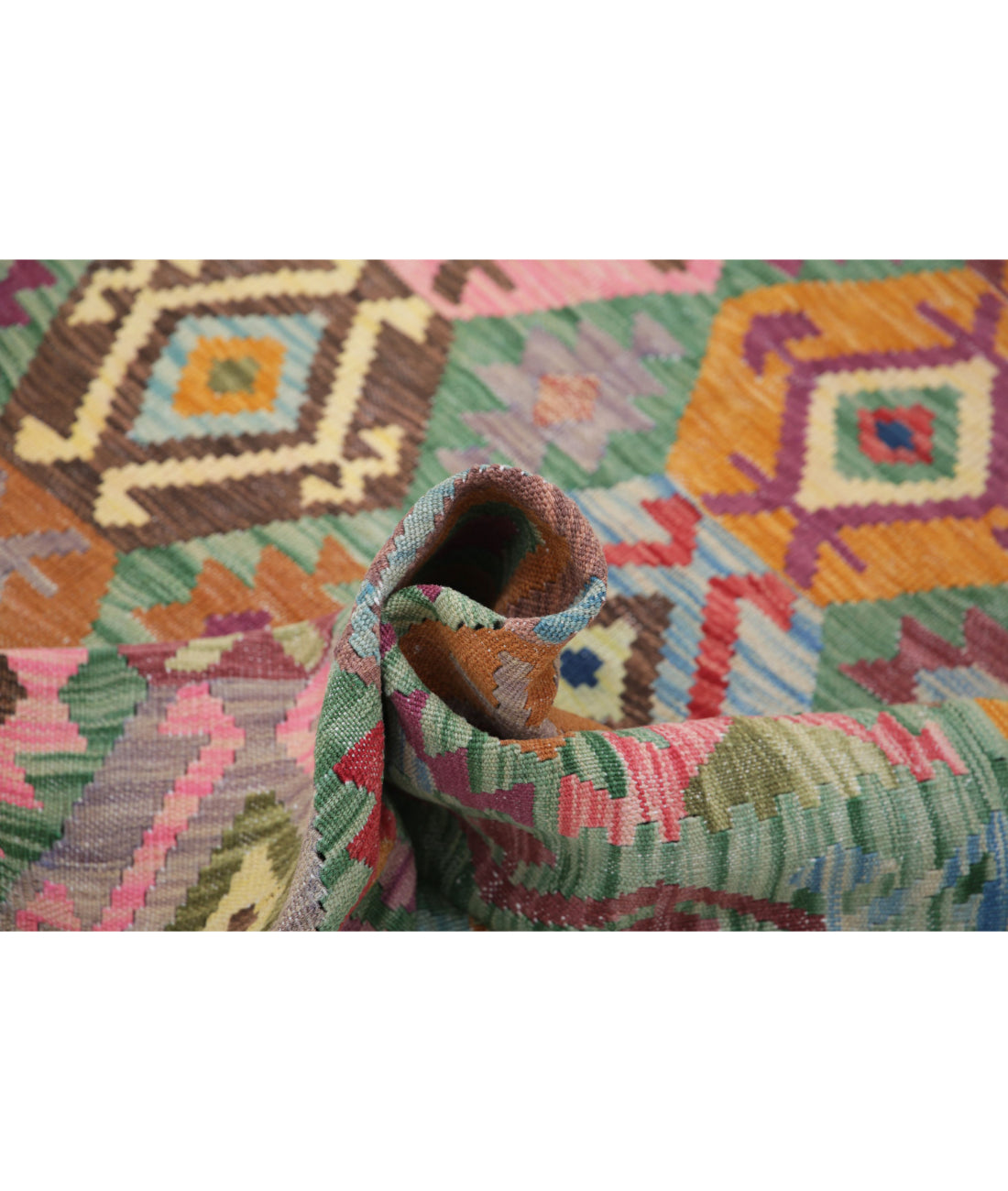 Hand Knotted Maimana Kilim Wool Kilim Rug - 4'11'' x 6'4'' 4'11'' x 6'4'' (148 X 190) / Multi / Multi