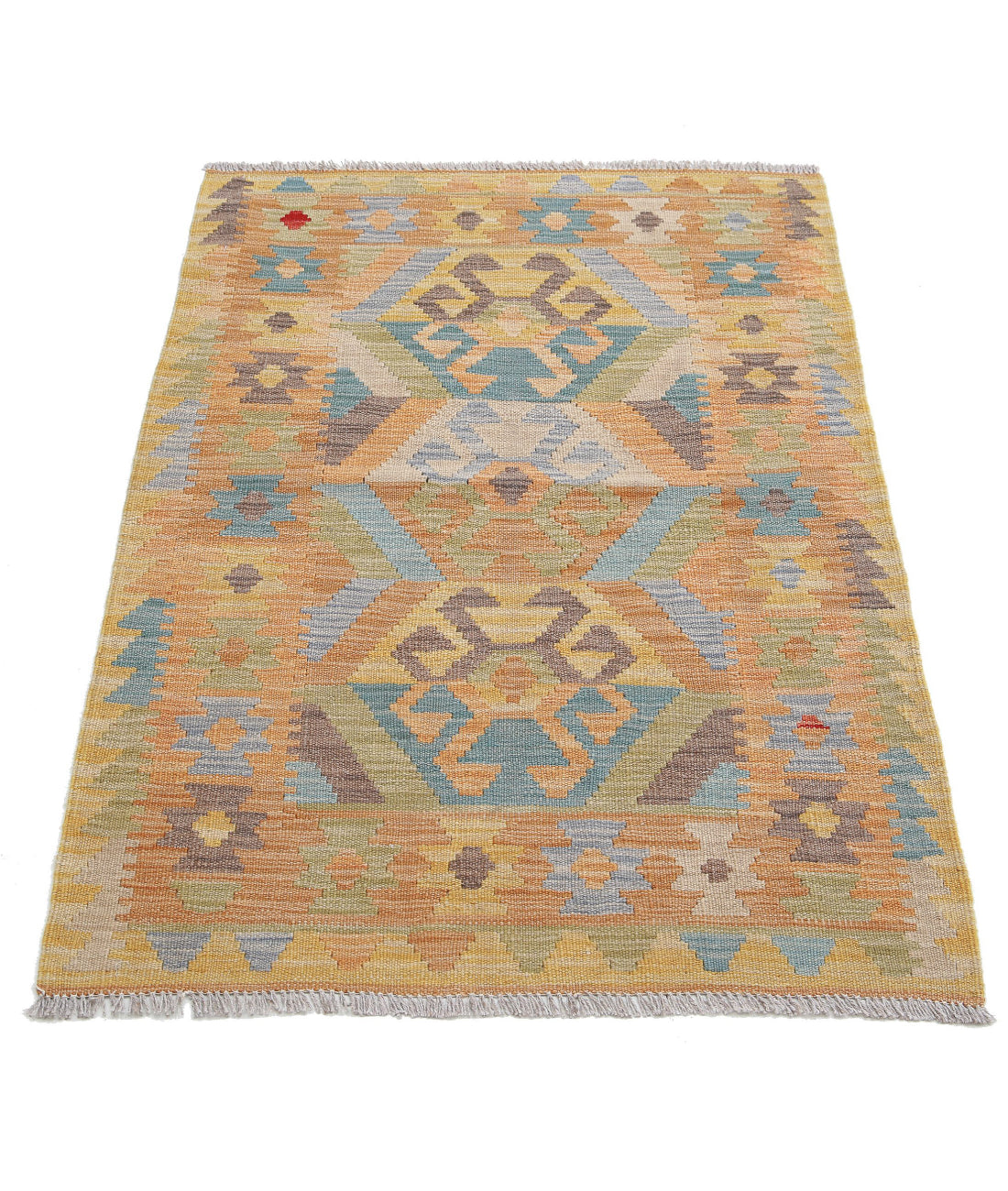 Hand Woven Maimana Kilim Wool Kilim Rug - 2'8'' x 3'11''