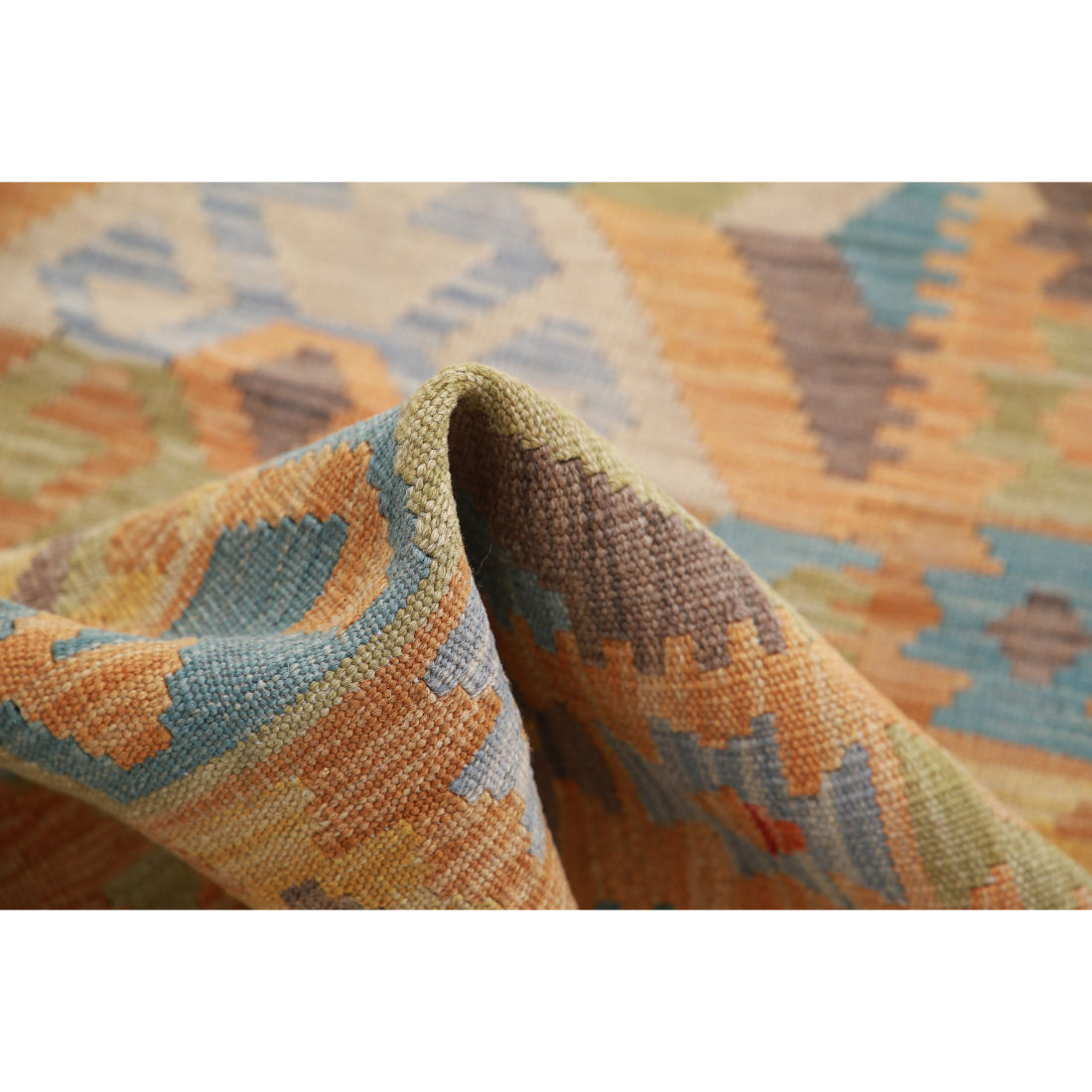 Hand Woven Maimana Kilim Wool Kilim Rug - 2'8'' x 3'11''
