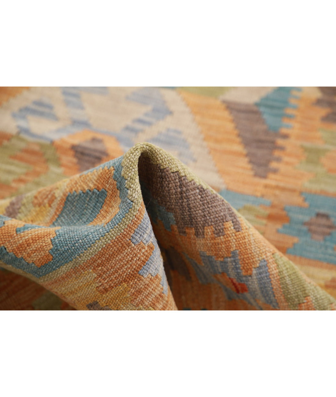 Hand Woven Maimana Kilim Wool Kilim Rug - 2'8'' x 3'11''