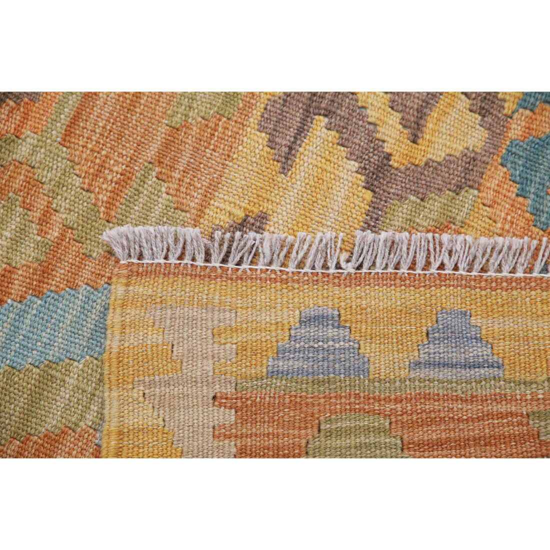 Hand Woven Maimana Kilim Wool Kilim Rug - 2'8'' x 3'11''