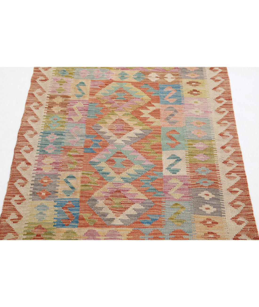 Hand Knotted Maimana Kilim Wool Kilim Rug - 2'8'' x 3'7'' 2'8'' x 3'7'' (80 X 108) / Multi / Multi