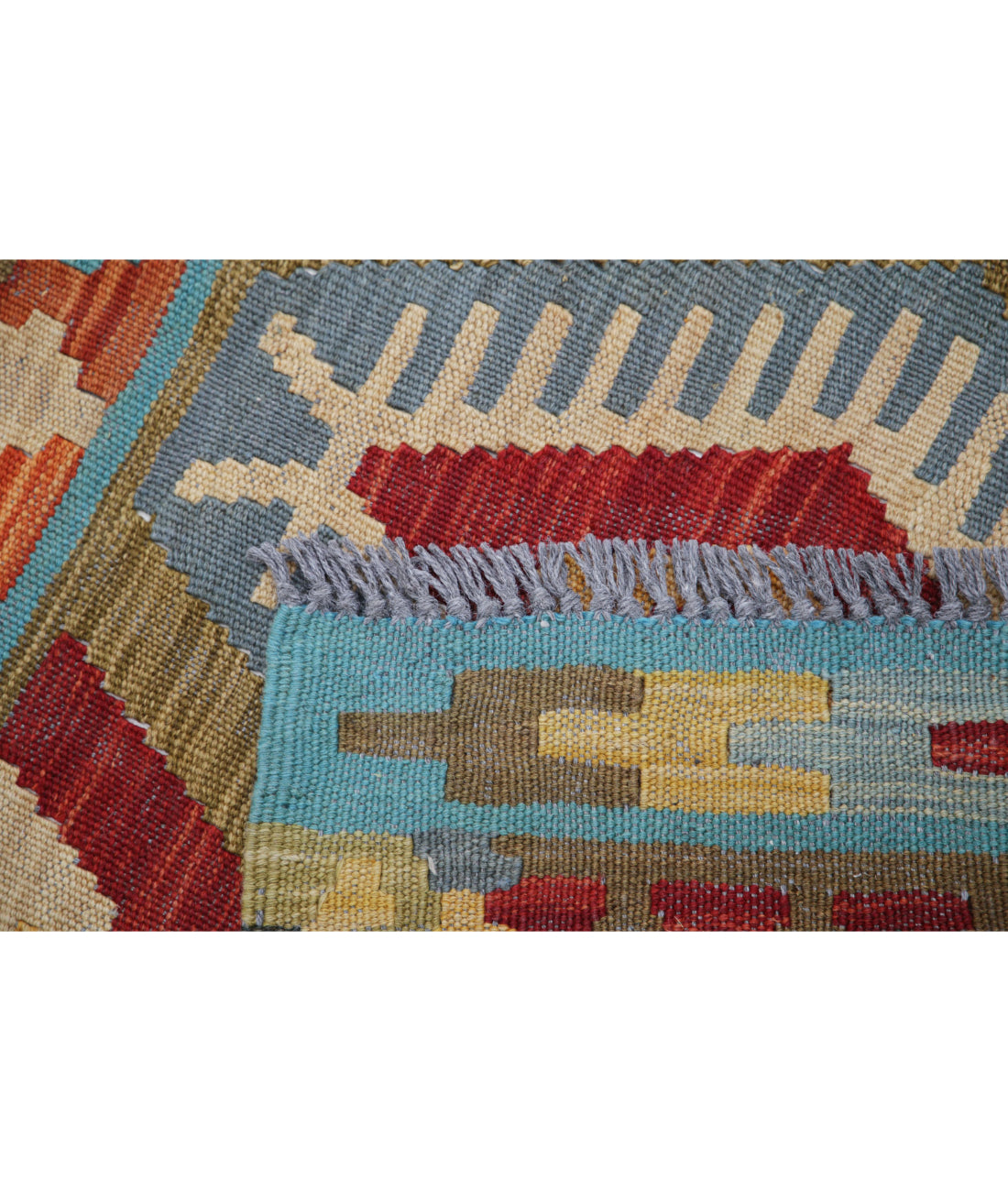Hand Woven Maimana Kilim Wool Kilim Rug - 2'8'' x 4'2''