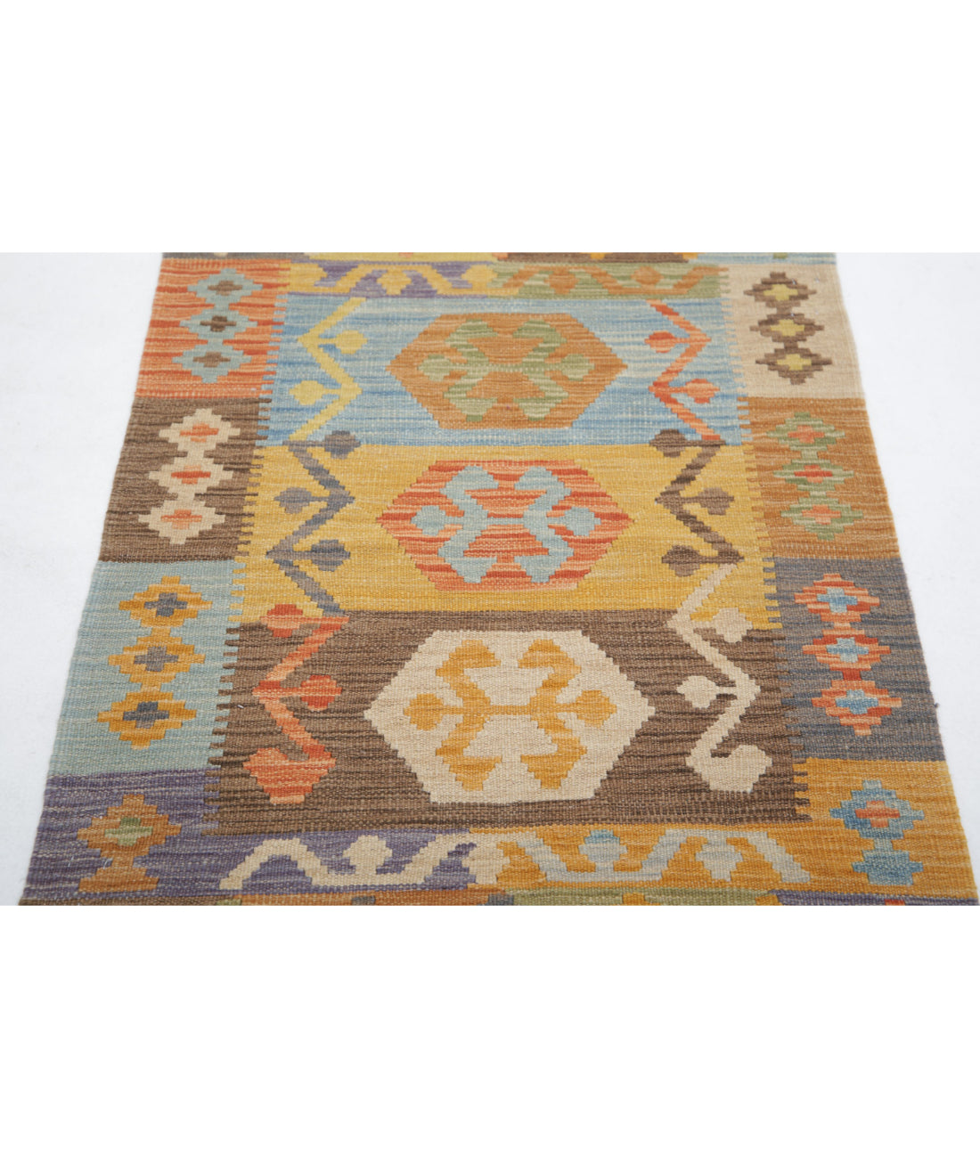 Hand Knotted Maimana Kilim Wool Kilim Rug - 2'8'' x 4'1'' 2'8'' x 4'1'' (80 X 123) / Multi / Multi