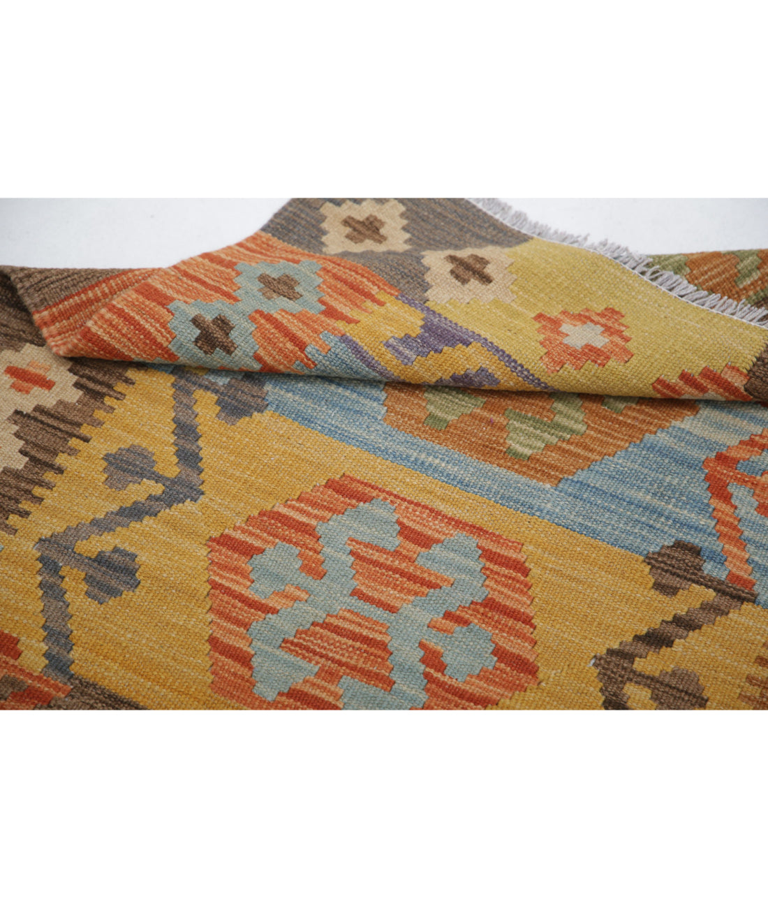 Hand Knotted Maimana Kilim Wool Kilim Rug - 2'8'' x 4'1'' 2'8'' x 4'1'' (80 X 123) / Multi / Multi