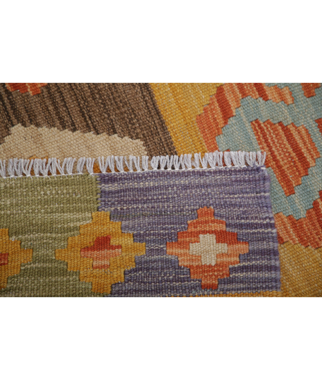Hand Woven Maimana Kilim Wool Kilim Rug - 2'8'' x 4'1''