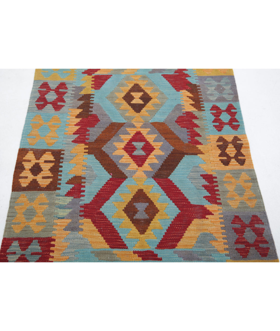 Hand Knotted Maimana Kilim Wool Kilim Rug - 2'8'' x 4'0'' 2'8'' x 4'0'' (80 X 120) / Multi / Multi