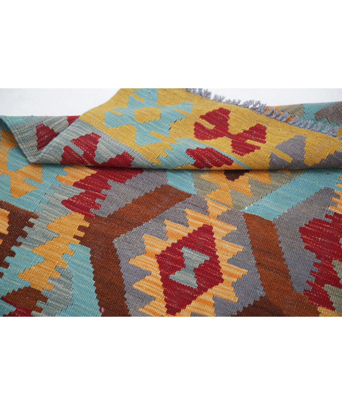 Hand Knotted Maimana Kilim Wool Kilim Rug - 2'8'' x 4'0'' 2'8'' x 4'0'' (80 X 120) / Multi / Multi