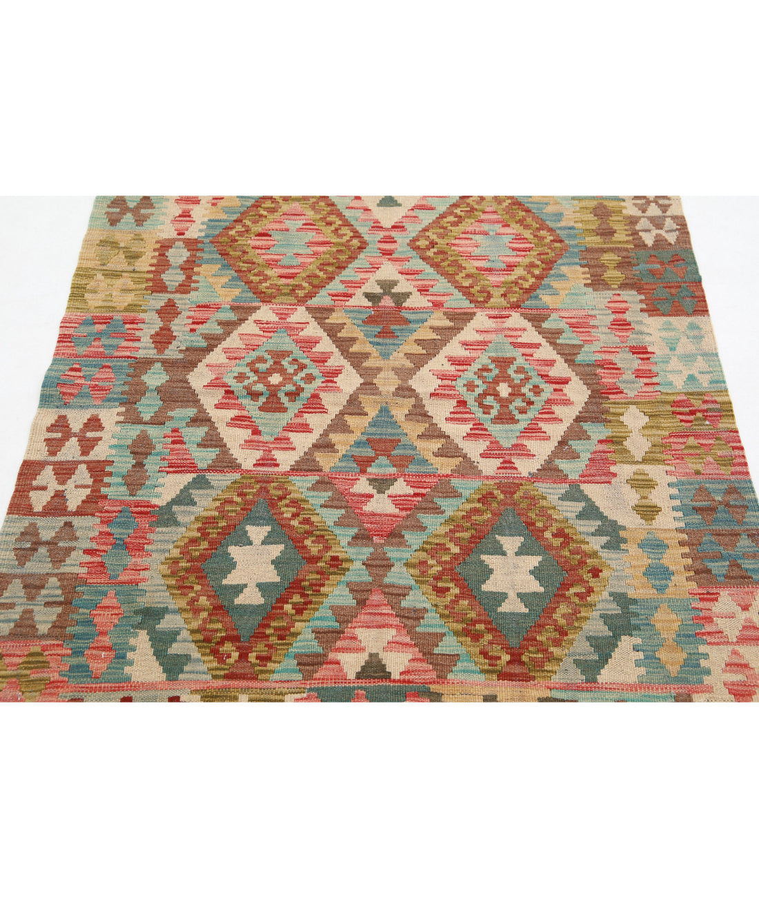 Hand Knotted Maimana Kilim Wool Kilim Rug - 3'3'' x 4'9'' 3'3'' x 4'9'' (98 X 143) / Multi / Multi