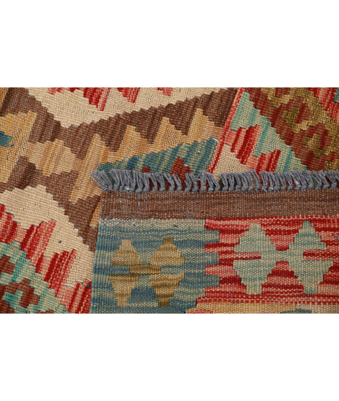 Hand Woven Maimana Kilim Wool Kilim Rug - 3'3'' x 4'9''