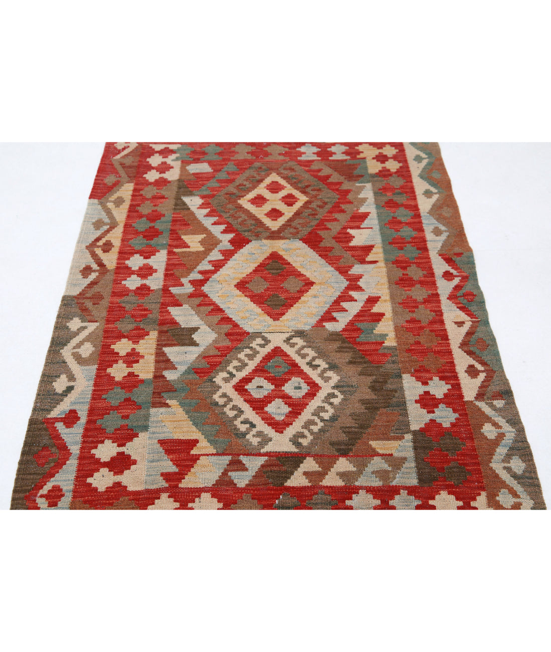 Hand Knotted Maimana Kilim Wool Kilim Rug - 3'2'' x 4'10'' 3'2'' x 4'10'' (95 X 145) / Multi / Multi