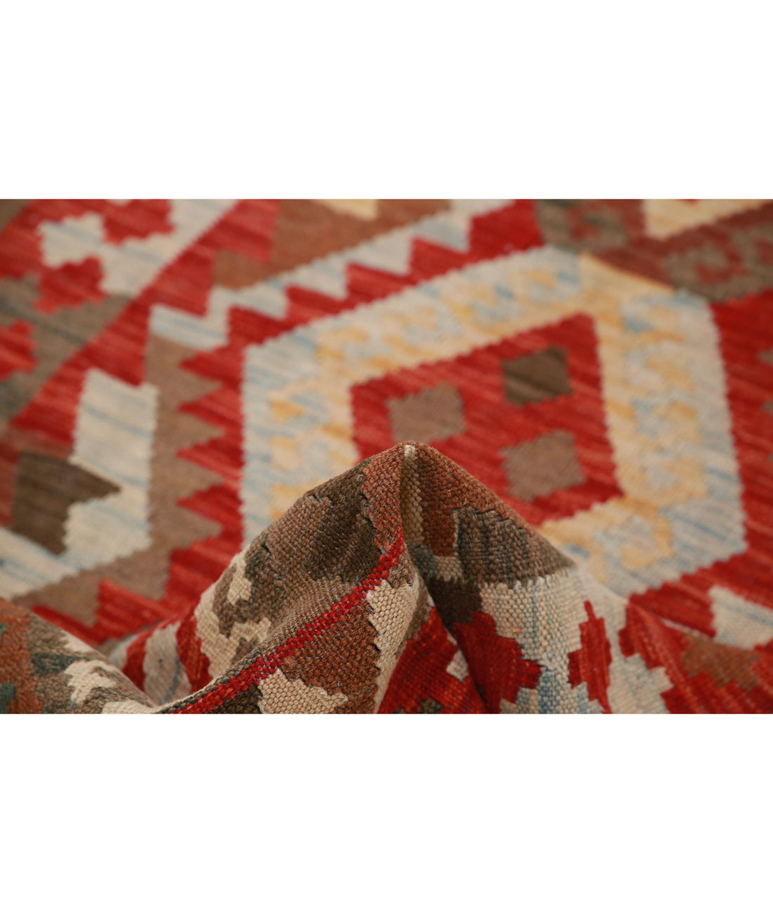 Hand Knotted Maimana Kilim Wool Kilim Rug - 3'2'' x 4'10'' 3'2'' x 4'10'' (95 X 145) / Multi / Multi