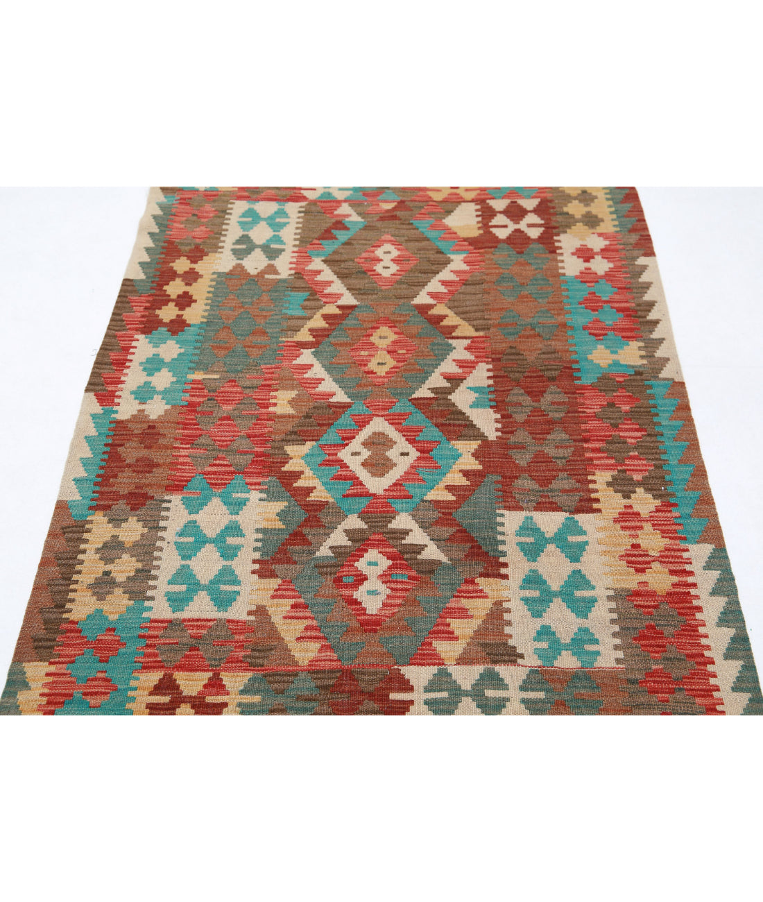 Hand Knotted Maimana Kilim Wool Kilim Rug - 3'1'' x 5'1'' 3'1'' x 5'1'' (93 X 153) / Multi / Multi